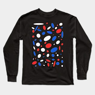 ABSTRACT RED WHITE AND BLUE Long Sleeve T-Shirt